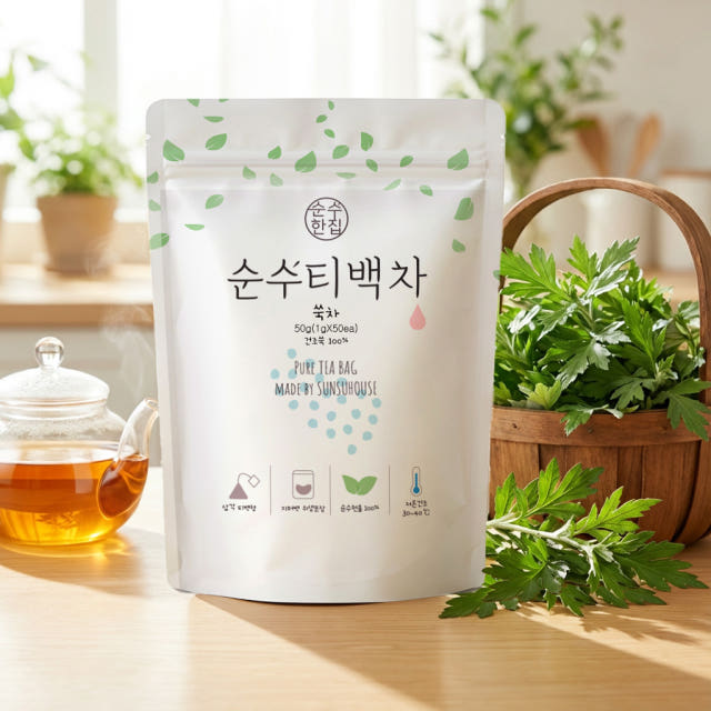 순수한집 국산 쑥차 티백 50개입