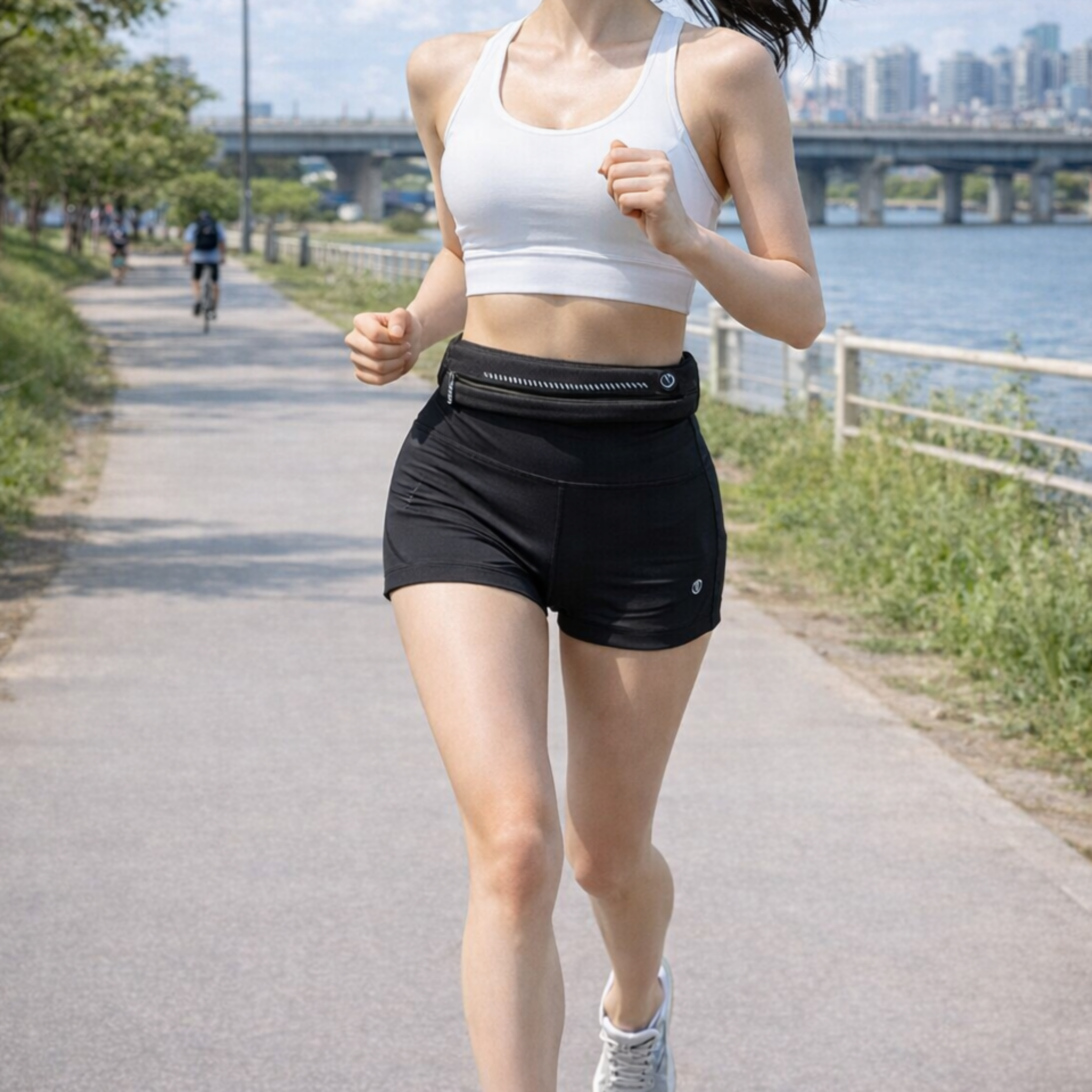러닝밴드 러닝벨트 런닝힙색벨트 용품 가방 힙색 플립 핸드폰 스마트폰 여성 남성 공용 핵폭신 - 상세 이미지 3