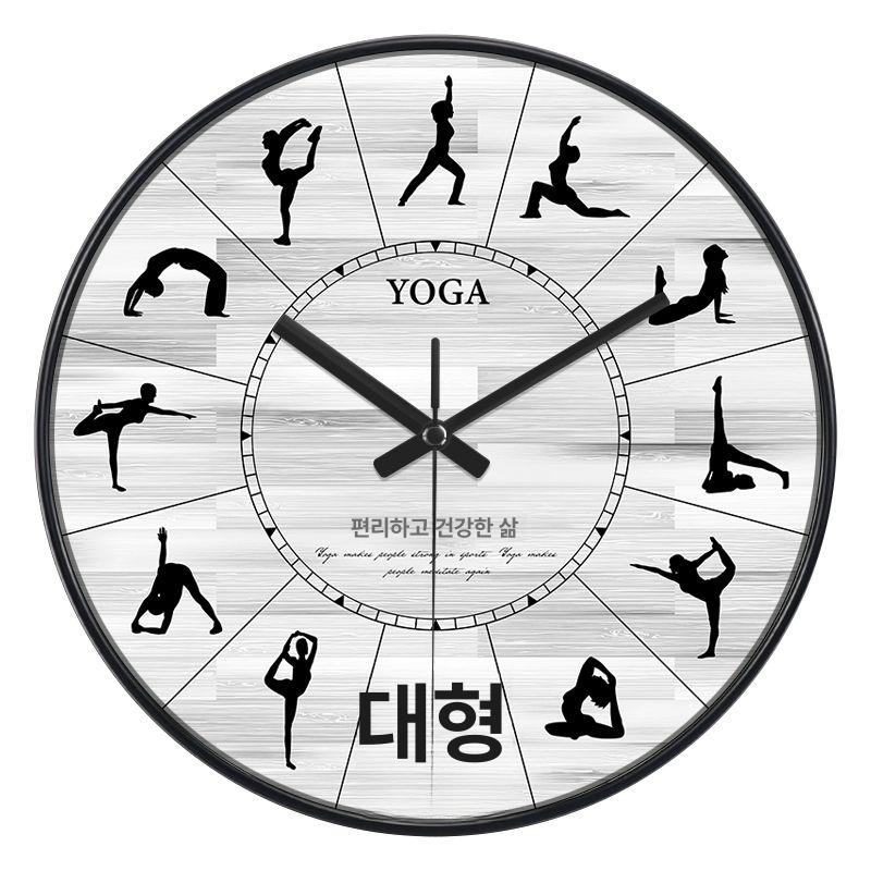 요가 헬스장 무소음 북유럽 시계 A207 블랙 8inch - 상세 이미지 2