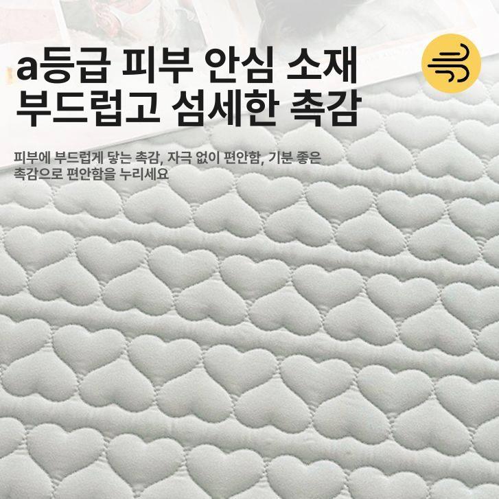 방수 누빔 베개커버 숙면 극세사 침실 편안한 세트 촉감 스모크그레이 단품 48cmX74cm - 상세 이미지 3