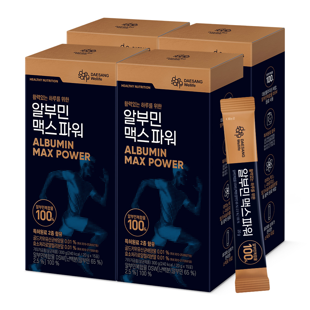 웰라이프 알부민 맥스 파워 15포, 4개 - 상품 이미지