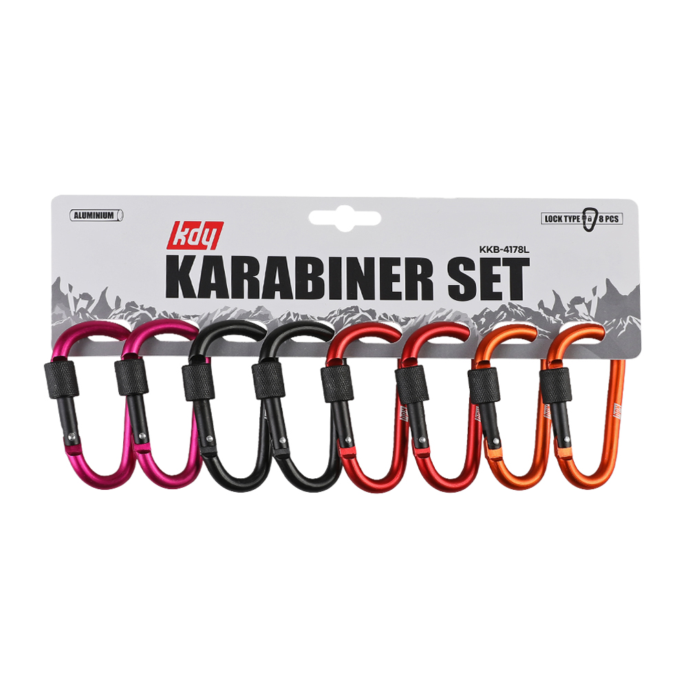 케이디와이 카라 비너 세트 12Pcs 원터치타입 KKB-2545O - 상세 이미지 3
