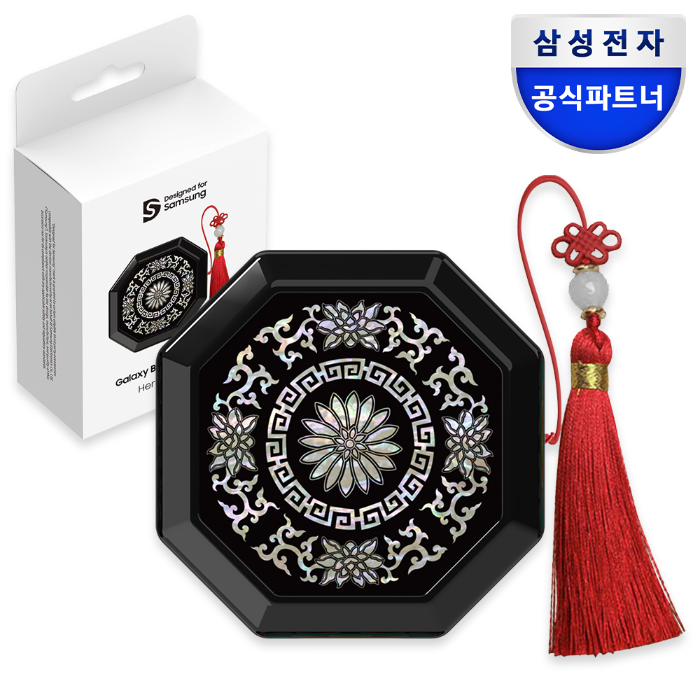 삼성 갤럭시 버즈4 버즈4프로 케이스 꽃 전통 문양 - 상품 이미지