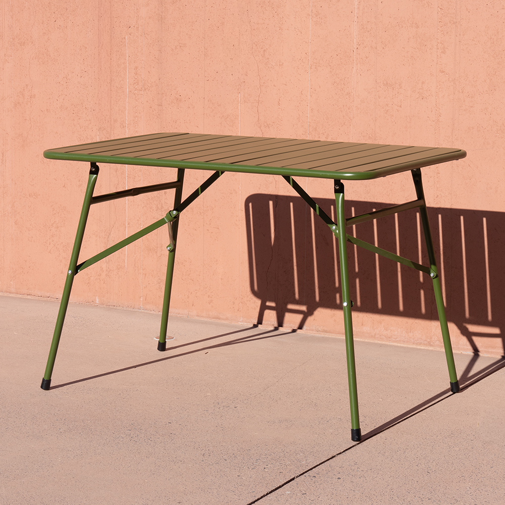 바젤 야외용 철제 접이식테이블 카페 테라스 1100x700mm, 그린
