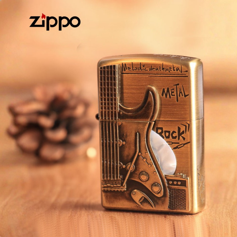 ZIPPO 라이터 기타 피크 홀더 메탈 락 에디션 - 상품 이미지