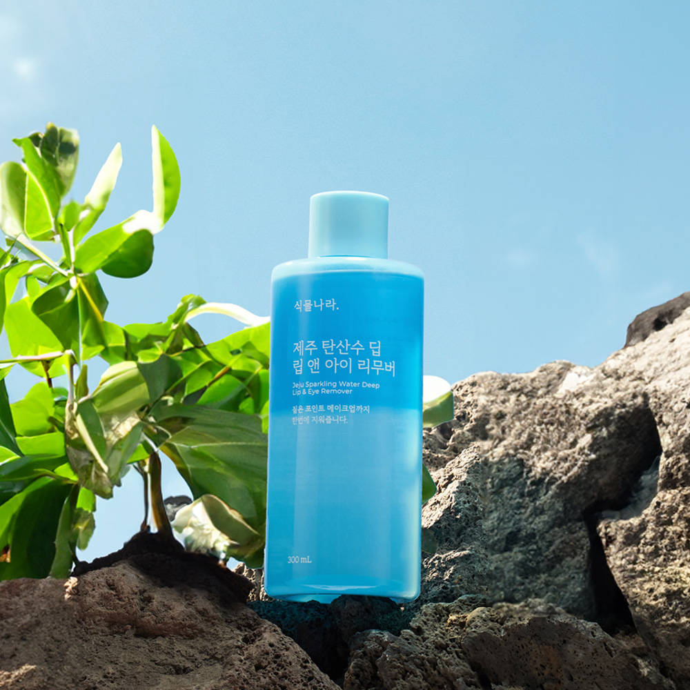 식물나라 제주 탄산수 딥 립앤아이 메이크업 리무버 300ml, 1개 제품 이미지