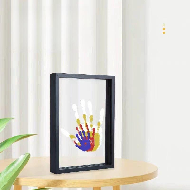 가족 손도장 커플 손바닥 세트 diy 손발조형물 액자 블랙 22.5x31.4cm - 상품 이미지