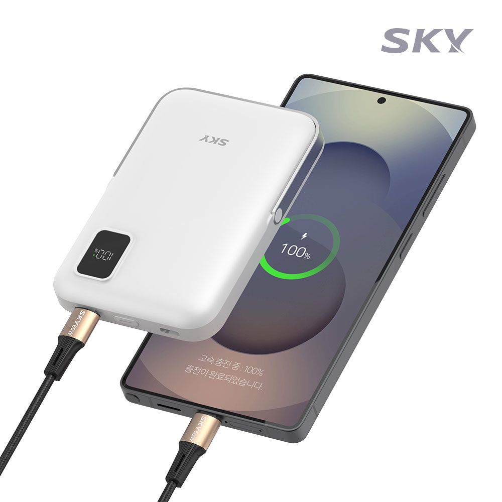 스카이 필 솔리드 맥세이프 10000mAh PD20W 반고체 보조배터리 블랙 - 상세 이미지 4