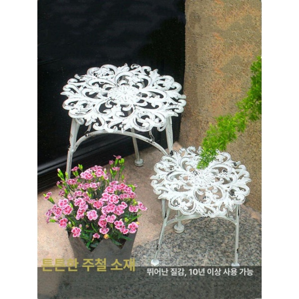 고급스러운 철제 화분받침대 진열대 야외 화분거치대 유럽풍 엔틱 그린 소형 중형 그린 소형 중형 - 상세 이미지 3