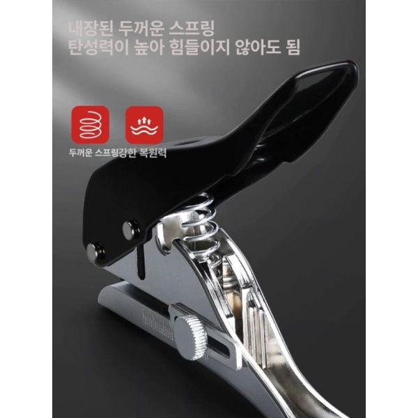 강력 휴대용 펀칭기 타공 고강도 둥근 제본 종이 DIY 예비 3mm 스프링 1개 포함 3mm 예비 스프링 1개 포함 - 상세 이미지 2
