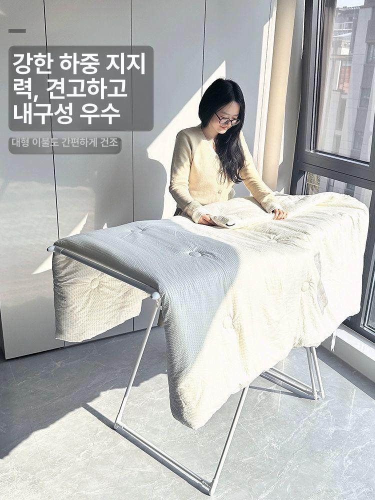 3단 양날개 빨래건조대 셔츠 걸이 행거봉 상단 소형 91cm 대형 - 상세 이미지 5