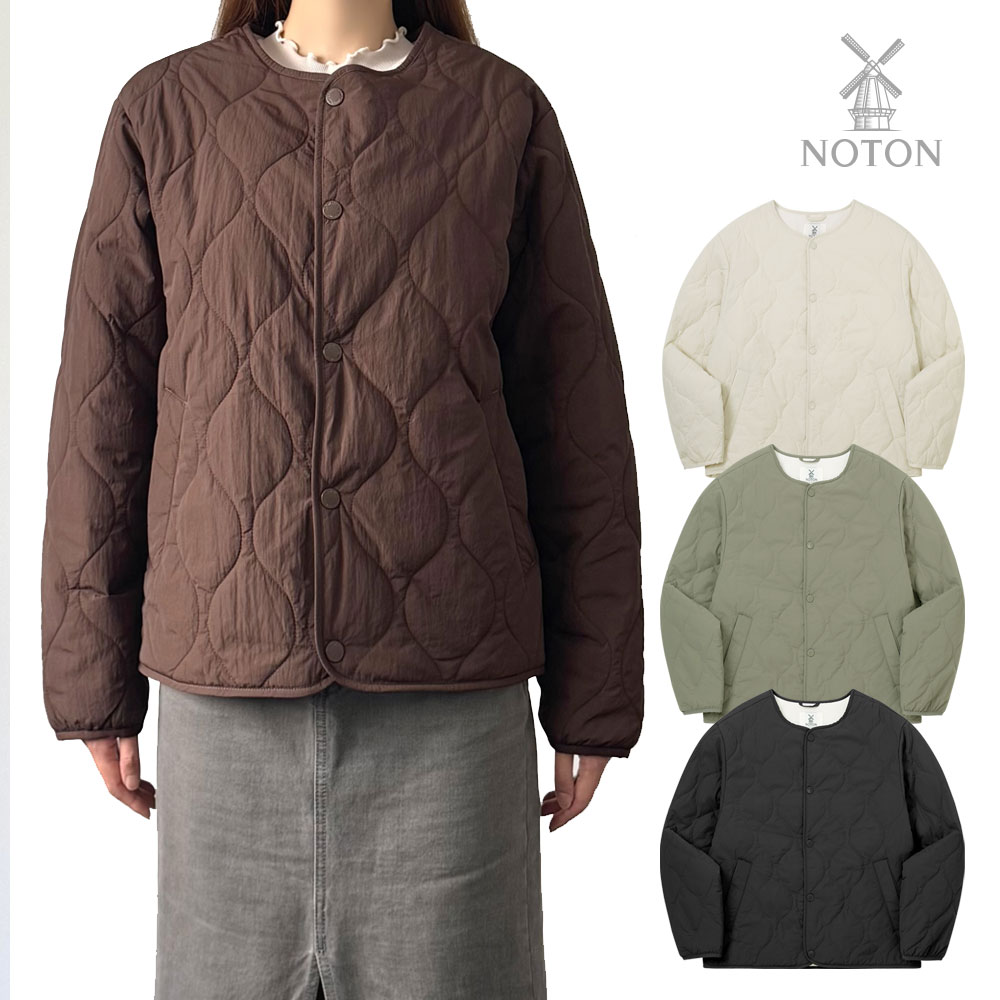 NOTON 남녀공용 베이직 퀼팅 경량 자켓 이미지 6