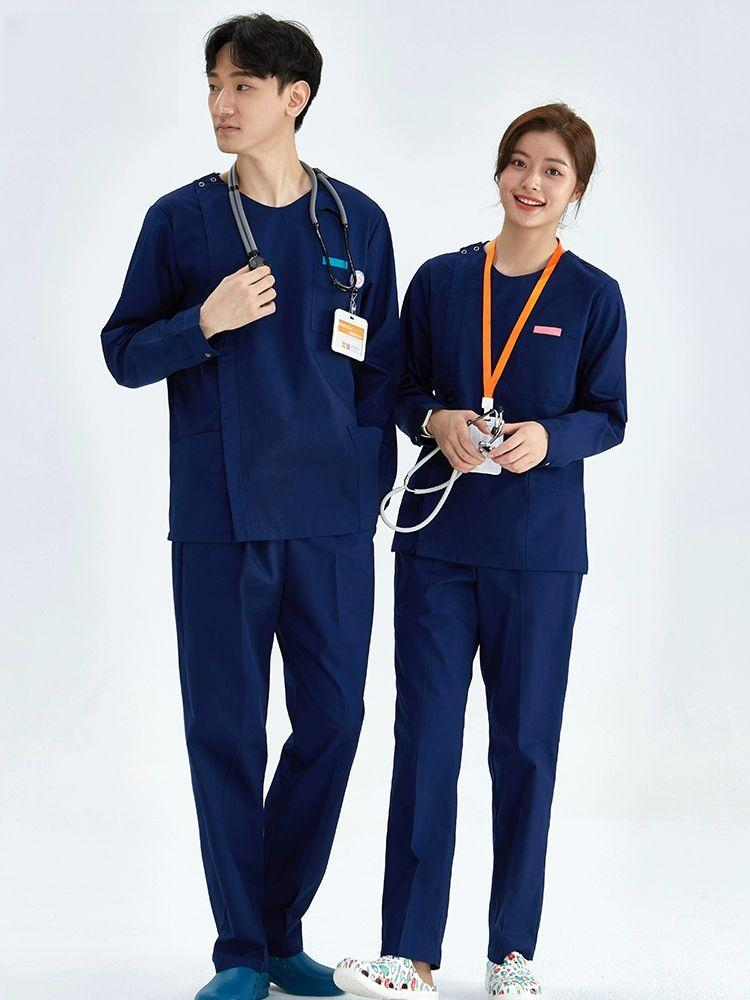 유니폼 긴팔 근무복 간호복 병원 작업복 작업용 반팔 긴바지 - 상세 이미지 2
