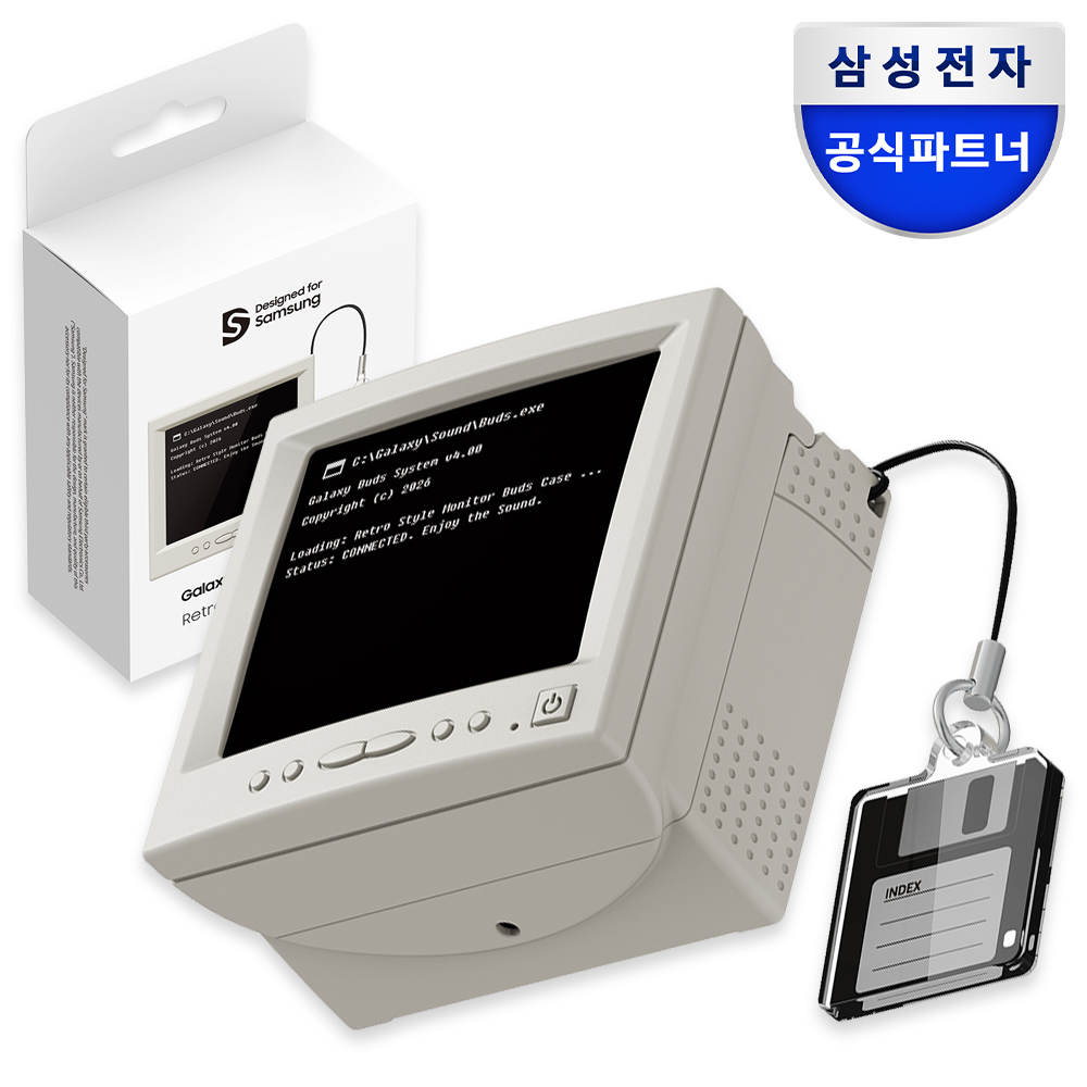삼성 갤럭시 버즈4 버즈4프로 케이스 레트로 CRT 모니터 제품 이미지