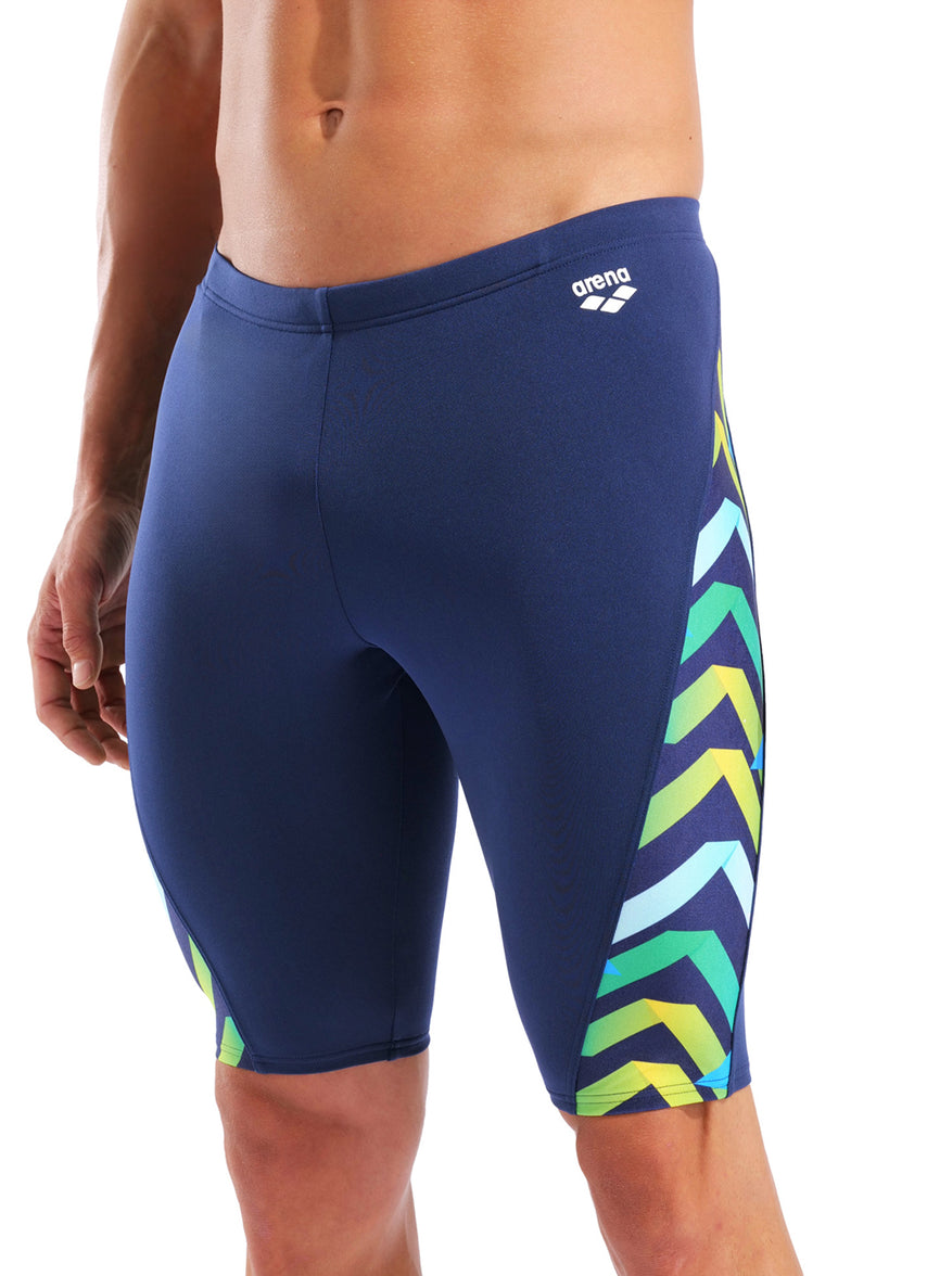 아레나 남성 텍스처 재머 5부 수영복 Navy/Navy Multi, 28 - 상세 이미지 4