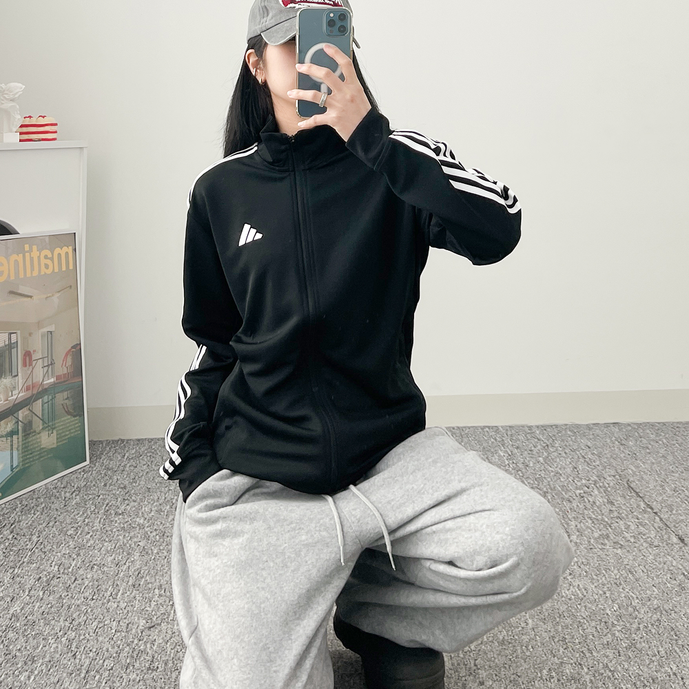 아디다스 져지 저지 트랙탑 블랙 화이트 상품 이미지