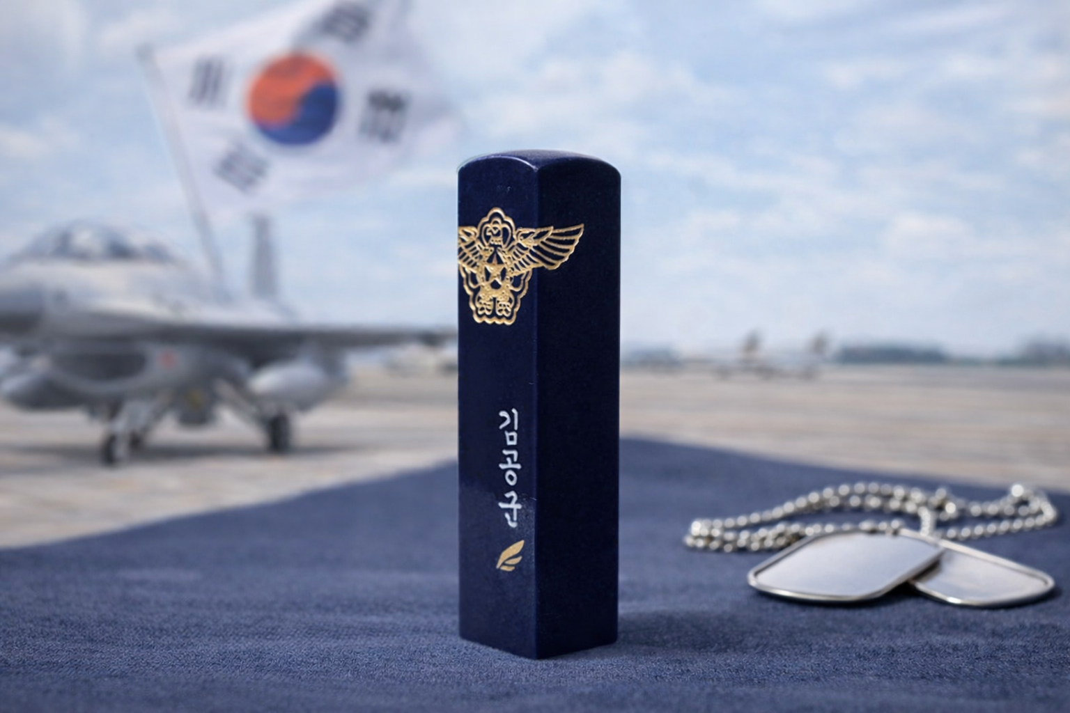 수제도장 공군도장 인감 진급 영전 군대 전역 단체 기념 선물 - 상품 이미지