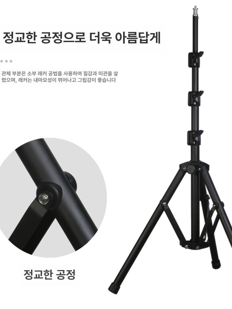 노트북 거치대 접이식 삼각대 스탠드 높이조절 촬영용 메탈 선반 2m 리프팅 T00 트레이+55cm 삼각대 - 상세 이미지 4