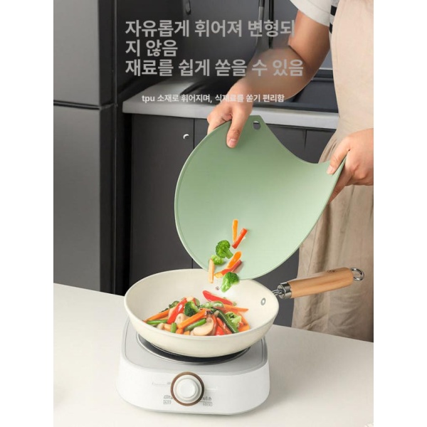 프리미엄 주방 항균 커팅 논슬립 식기 엘라스토머 중간 그린 단품 원형 단품 중간 그린 - 상세 이미지 4