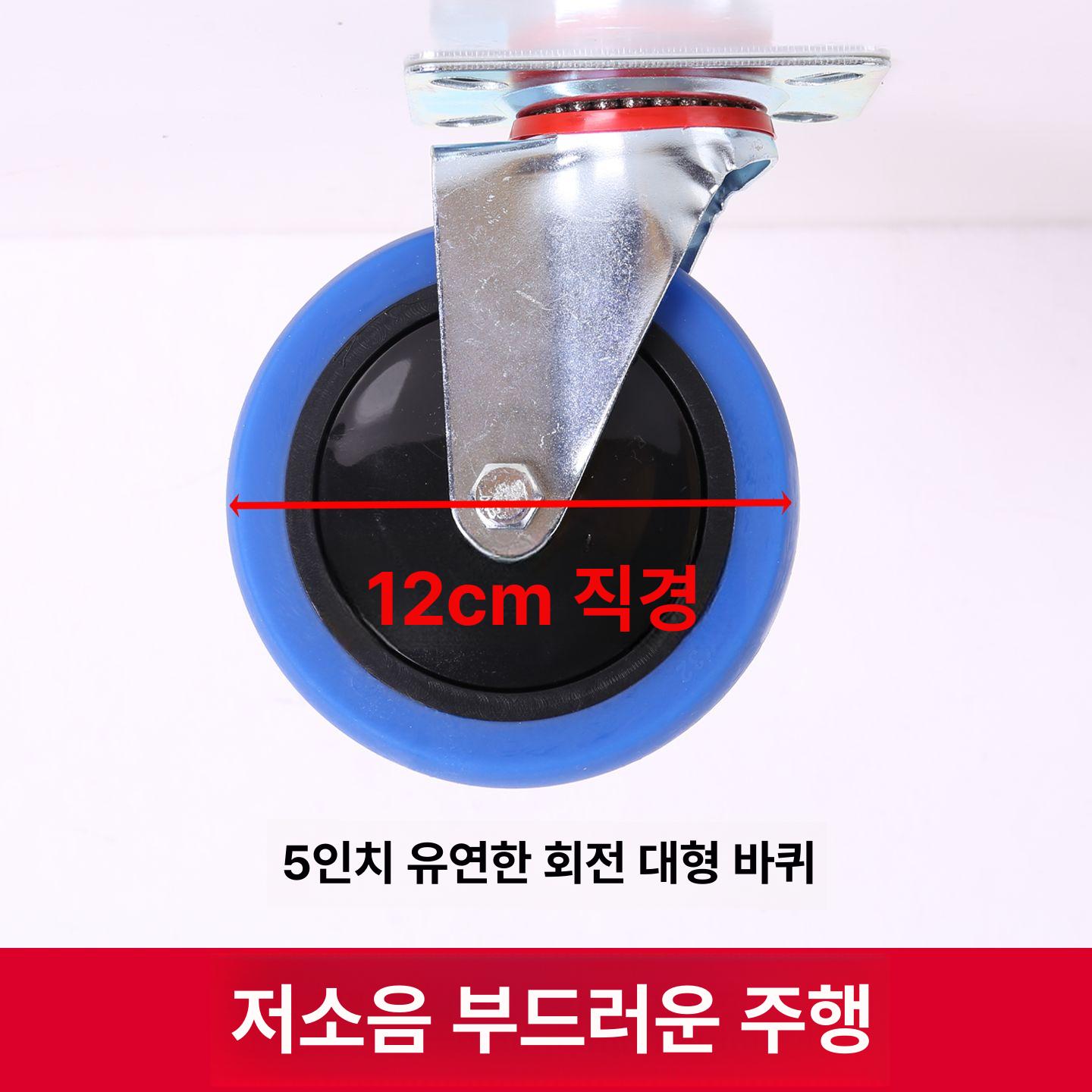 호텔 린넨 카트 청소 세탁물 수레 객실 이동식 트롤리 대형 바퀴 보강형 긴짧은가방 - 상세 이미지 4
