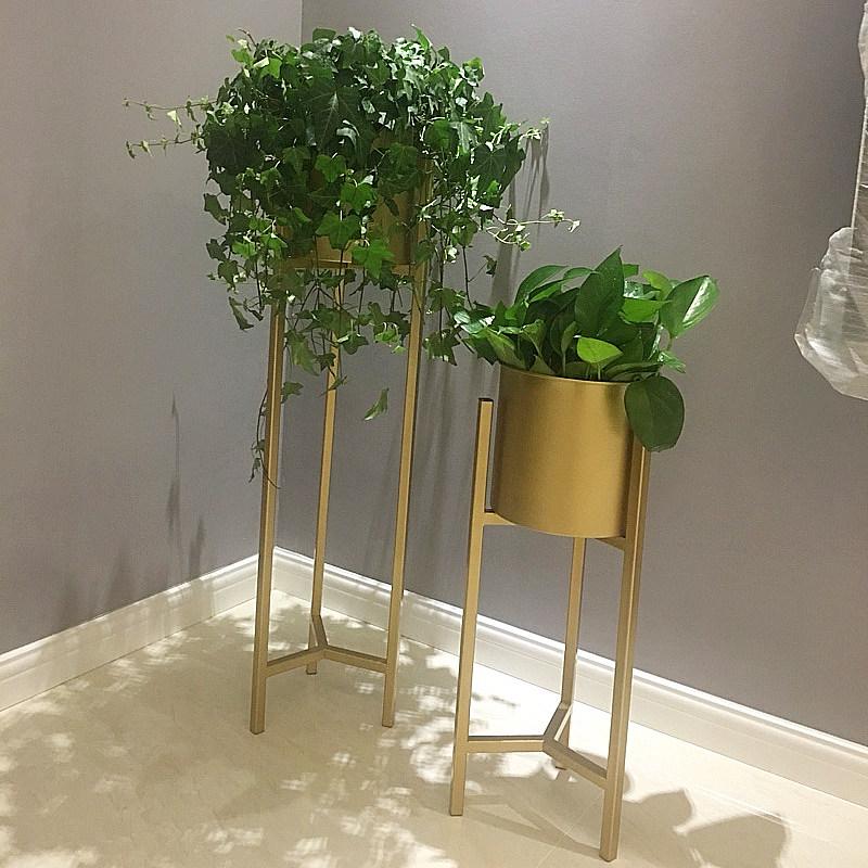금속 화분 원형 대형 철제 럭셔리 원통형 야외 S 조경 골드소형 20x20x60 - 상세 이미지 2