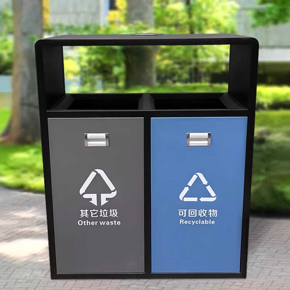 야외 분리수거함 업소용쓰레기통 오피스텔 빌라 대형 커피색 A 2 배럴 이미지 7