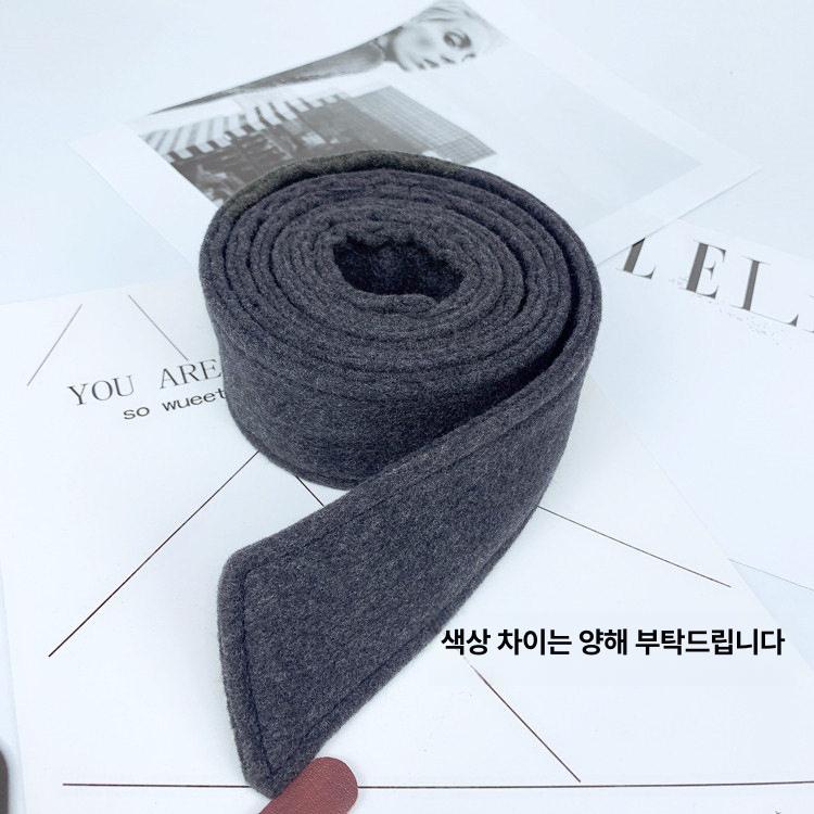 여성용 양면모직 캐주얼 허리끈 스트랩 레드 175cm 양면 헤어라인 벨트 - 상세 이미지 4