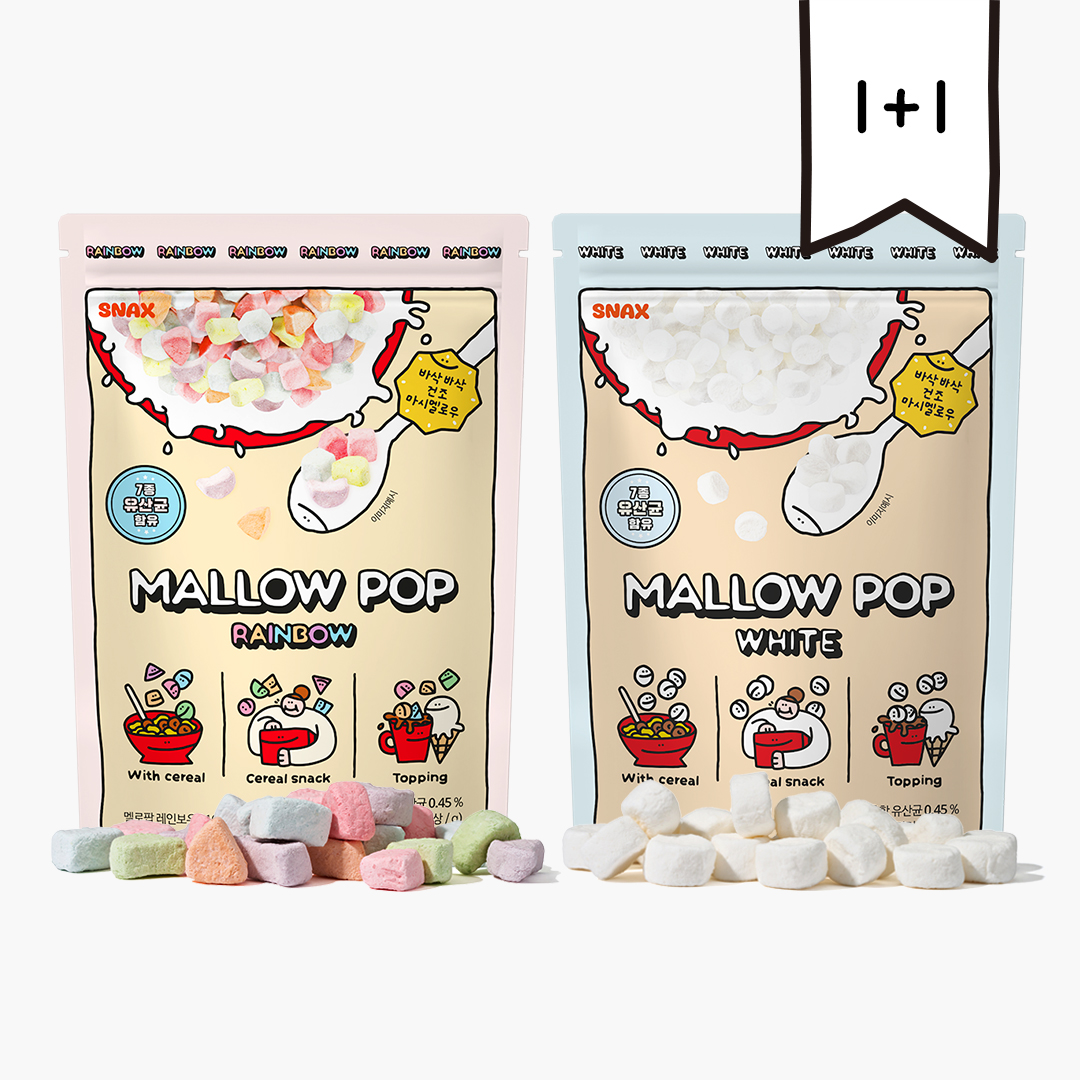 멜로팝 레인보우 건조 마시멜로 110g 1+1 이미지 2
