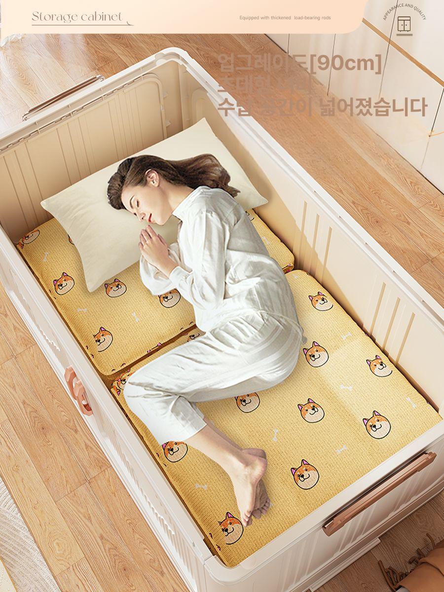 이동식 서랍장 접이식 수납함 플라스틱 바퀴 투명 다용도 폴딩 바퀴달린 사물함 이동식서랍장 - 상세 이미지 4
