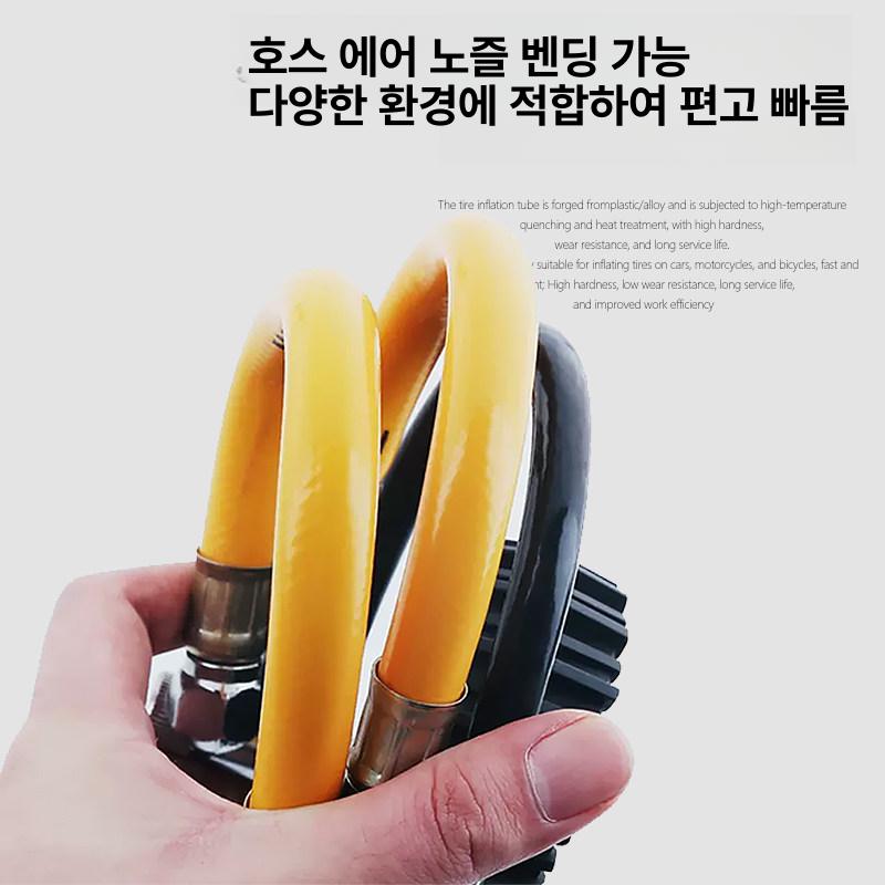대형차 바퀴 공기주입기 타이어 노즐 공기압 오일 잠금 타이어 공기압 게이지 9m 스프링 - 상세 이미지 5