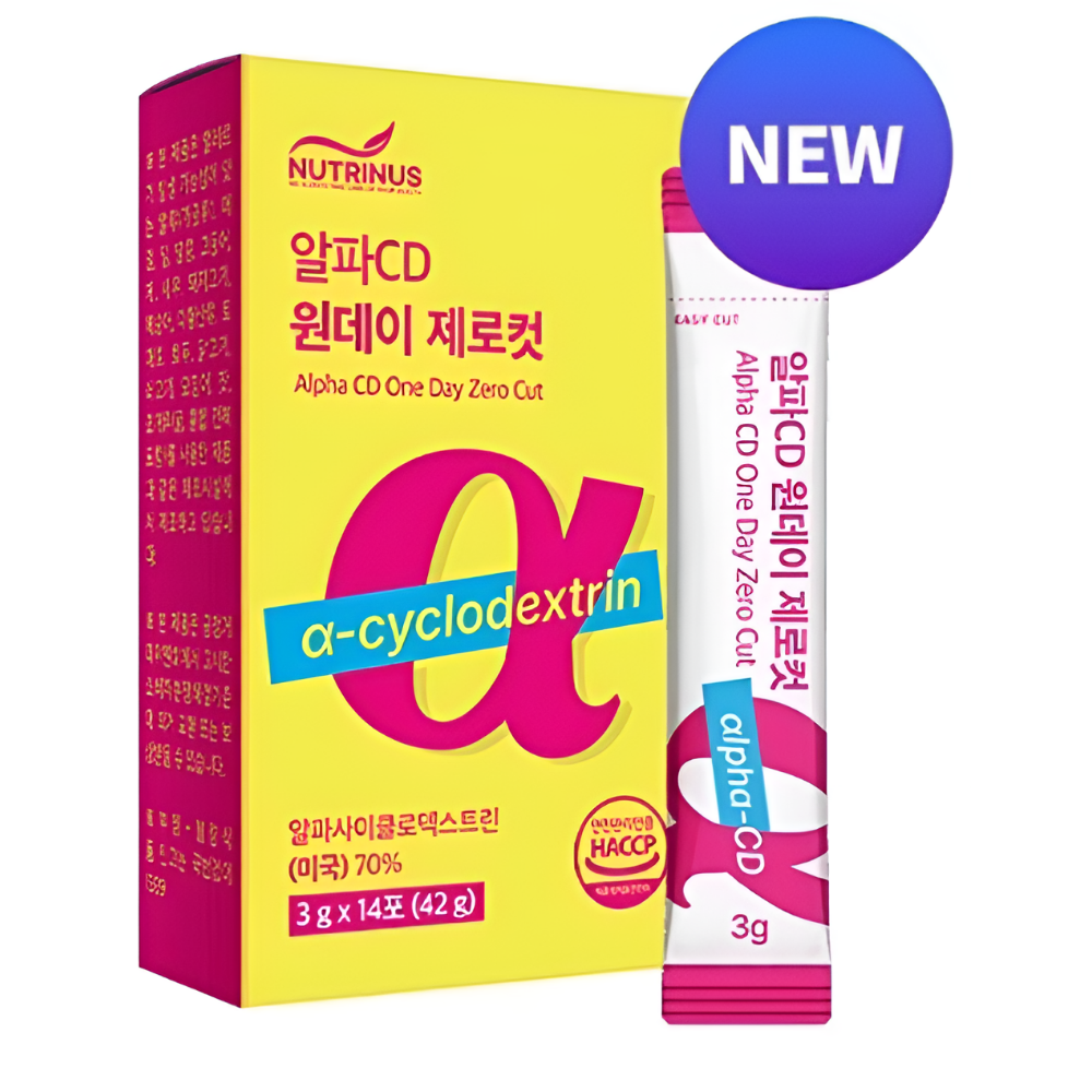 뉴트리너스 알파CD 원데이 제로컷 알파시클로덱스트 설당프리 고함량 14포, 1개 - 상품 이미지
