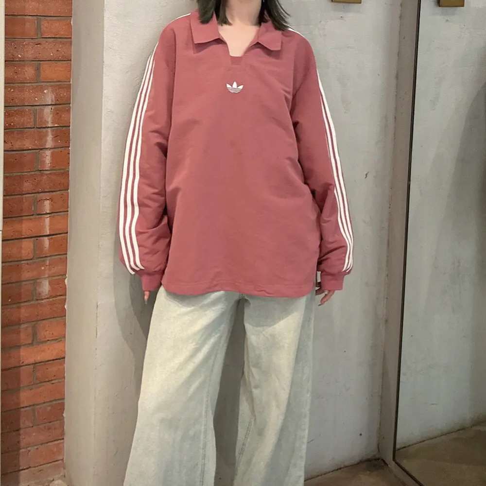 아디다스 오리지널 럭비 폴로 피케 카라 남녀공용 티셔츠 긴팔 레드 IY7375 - 상세 이미지 4