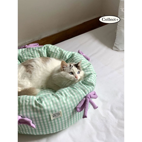 사랑스러운 리본 프릴 그린와일드 체크 민소매 데이트룩 블라우스 예쁜 7.0kg 이하 그린와일드 7.0kg 이하 - 상세 이미지 4