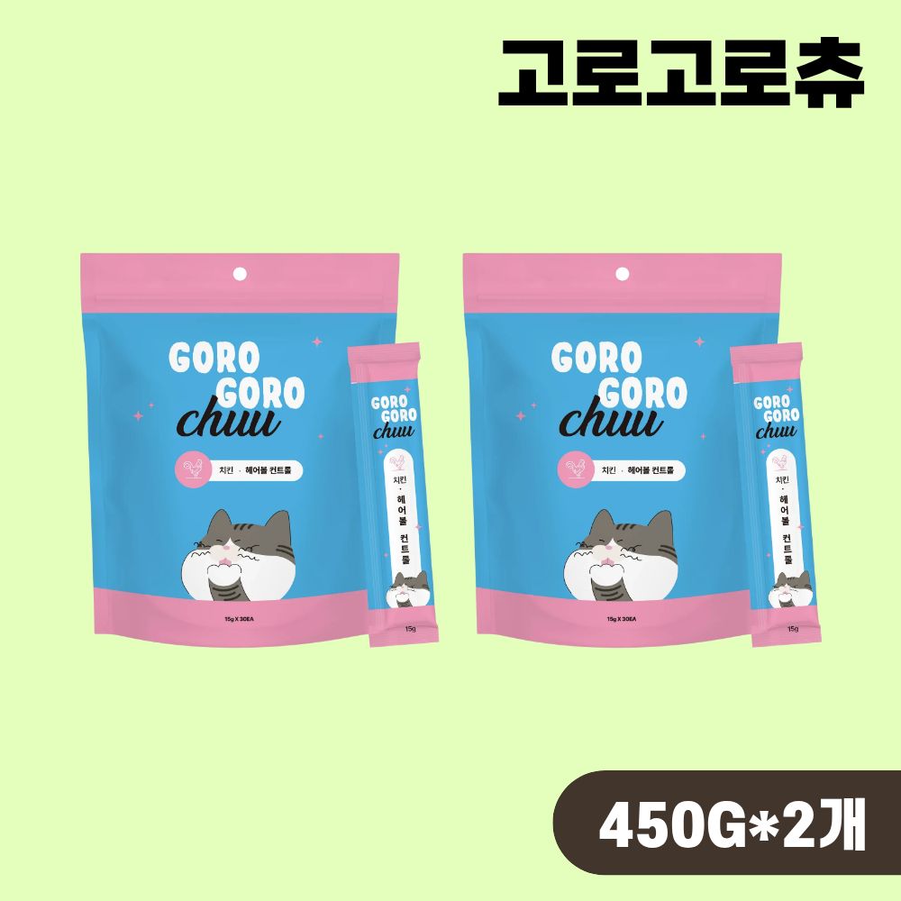 고로고로츄 고양이간식 치킨, 450g, 2개 - 상품 이미지