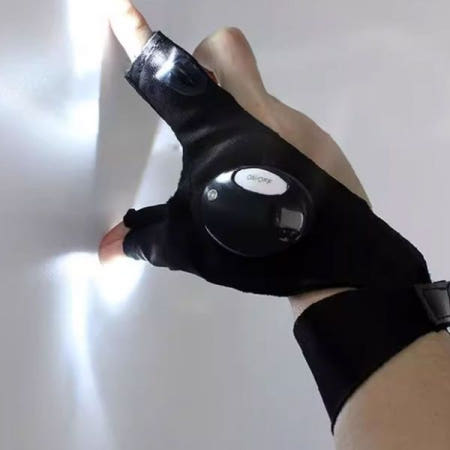 daisseoing 야외 활동 LED 조명 내장 장갑 1p 낚시 캠핑 작업용 손등 라이트 기능 실용