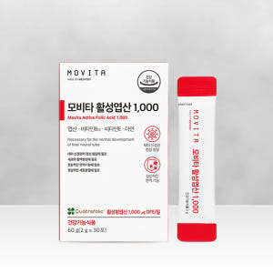 모비타 분말형 활성엽산 1000 쿨 멜팅 임신준비 임산부 영양제 30포,... 맛있게 먹은 솔직 후기 - 상품 이미지 1