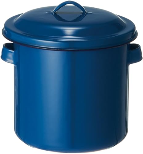 노다호로 법랑 탱크 뚜껑 손잡이형 14cm 블루