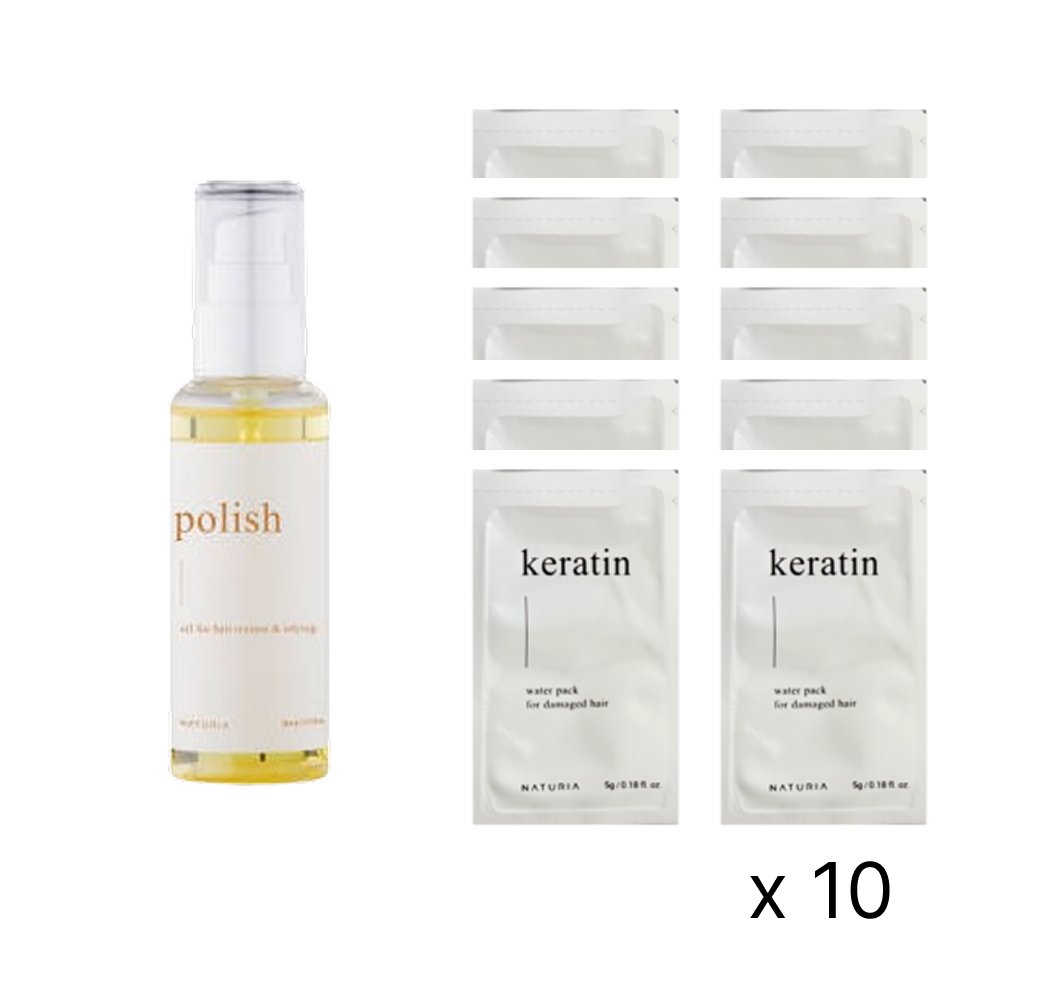 헤어오일 나투리아 폴리쉬 오일 80ml+워터팩50g - 상품 이미지