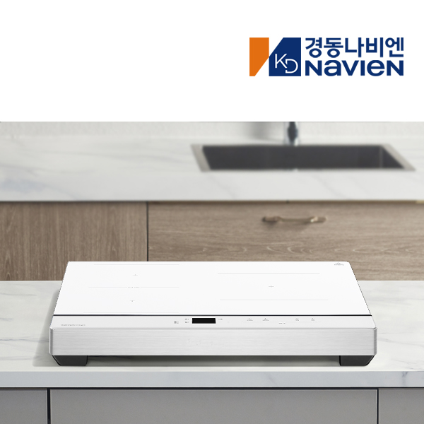 나비엔매직 1등급 3구 인덕션 슈퍼플렉스존 전기레인지 ERI 3483 8.5cm스탠드, 화이트 스노우 제품 이미지