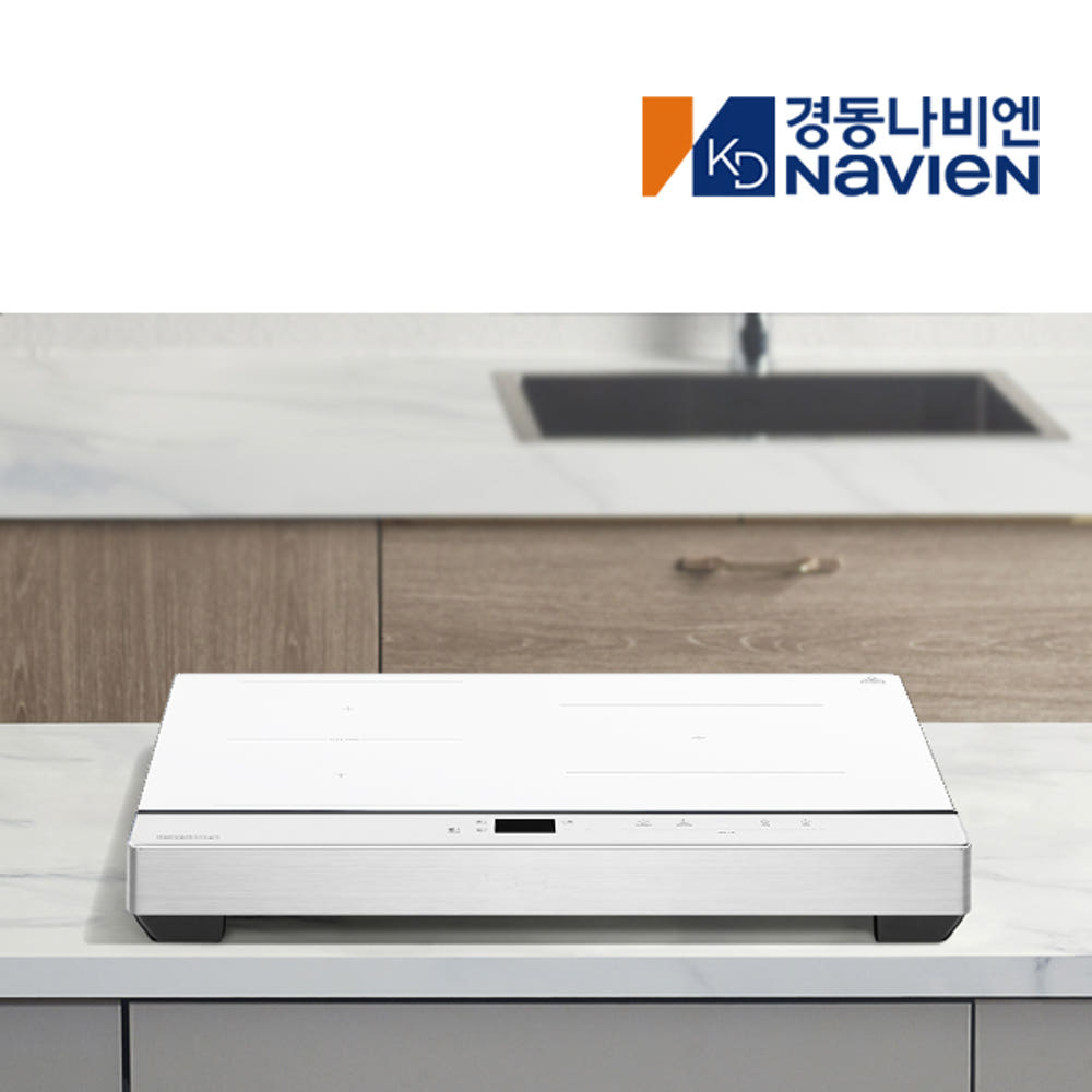 나비엔매직 1등급 3구 인덕션 슈퍼플렉스존 전기레인지 ERI 3483 8.5cm스탠드, 화이트 스노우