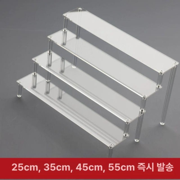 프리미엄 계단형 4단 아크릴 피규어 보관함 디스플레이 거치대 25 x 23.2 20cm 맞춤형 계단 - 상세 이미지 5