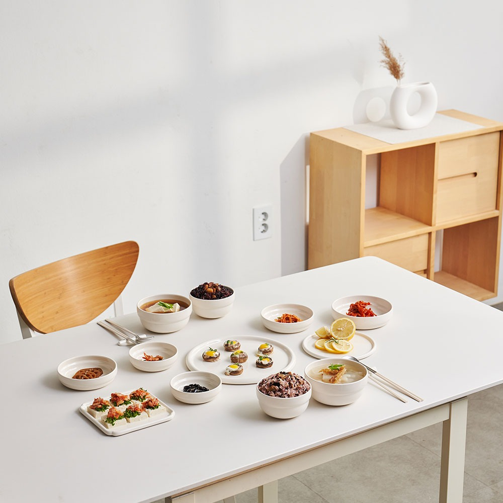 국산 2인 12P 도자기 그릇세트 한식기 식세기 전자레인지 오븐 자취 신혼부부 혼수 선물 이미지 6