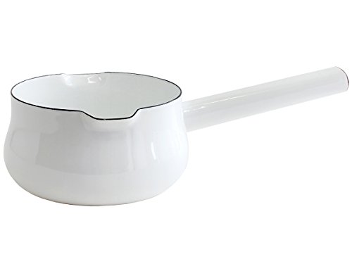 노다호로 밀크팬 15cm 법랑 가스IH대응 편수냄비 양쪽 주둥이 일본제 루크