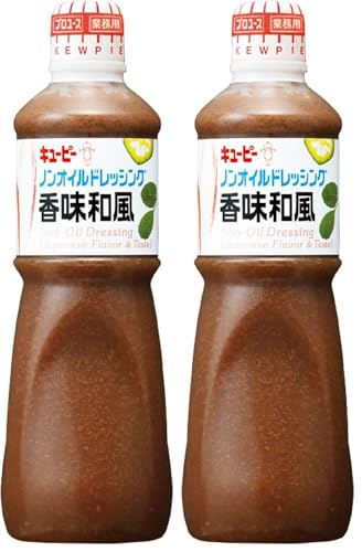 큐피 1L 논오일 드레싱 향긋한 일식 1000ml (업소용) 대용량 저칼로리 (X 2)