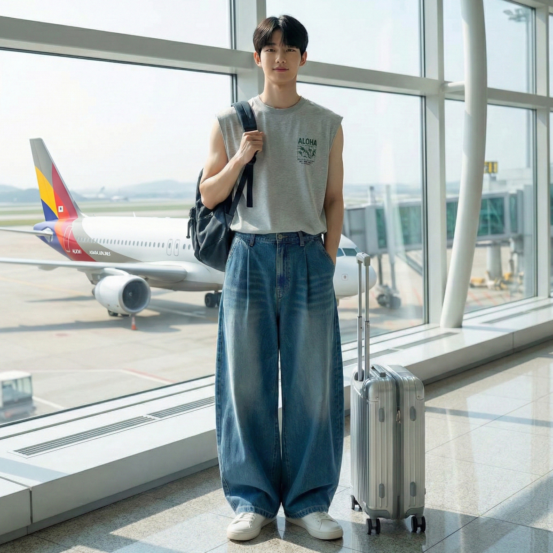 알로하 오버핏 나시 남자 민소매 남성 쿨나시 휴가 바캉스 휴양지 이미지 8