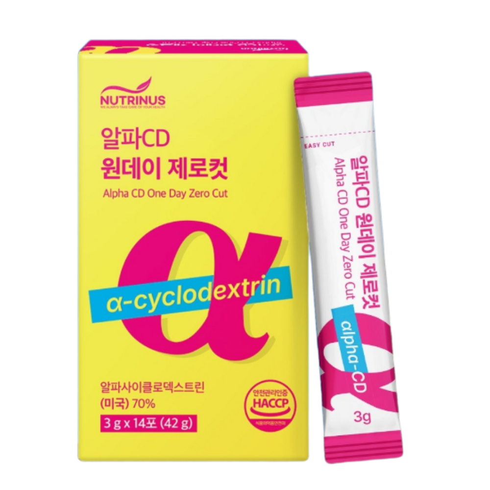 뉴트리너스 알파CD 원데이 제로컷 알파시클로덱스트 뉴욕커팅제 약14일 14포, 1개 - 상품 이미지