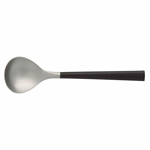 야나기소리 커틀러리 츠바메산조 스테인리스제 검정 손잡이 수프 스푼 18-8 스테인리스