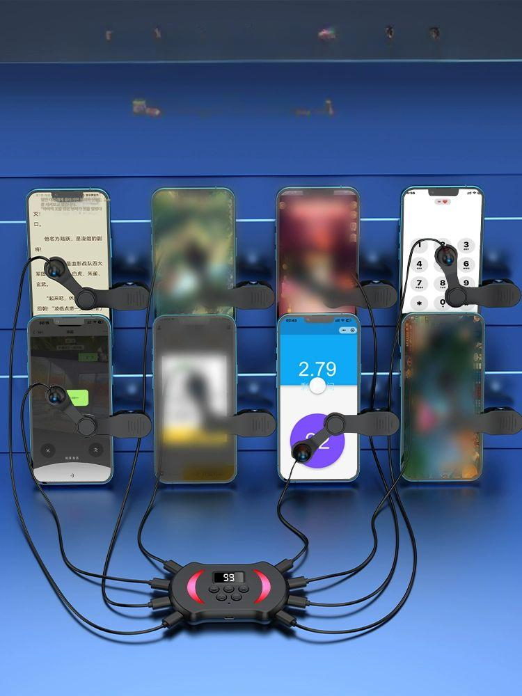 메크로 핸드폰 반복터치 클릭기 오토클리커 자동터치 G40pro 4헤드 앱 제어 비동기식 95x63.2x15mm 2022 본체 365일 - 상품 이미지