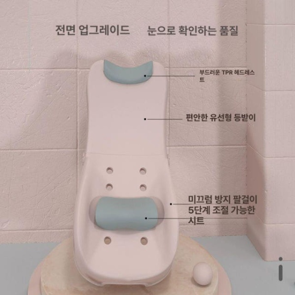 프리미엄 이동식 샴푸체어 1단코랄핑크 환자용 목지지 세발기 샴푸 의자 샴푸대 표준모델블루 - 상세 이미지 3