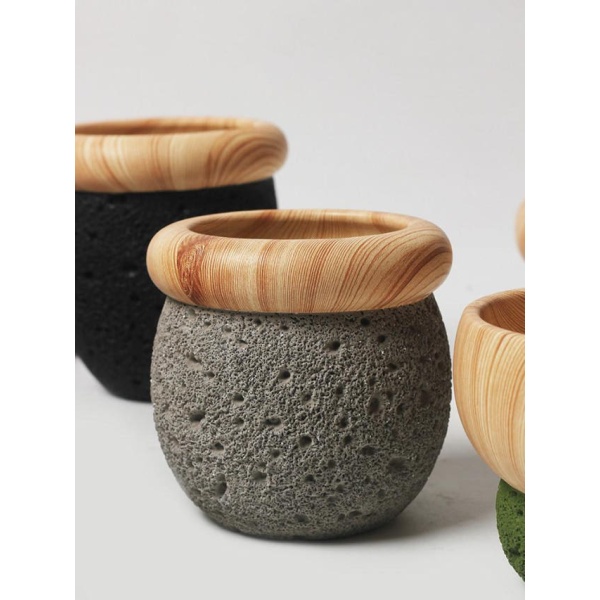 모던 인테리어 도자기 예쁜 미니 시멘트 다육이 거실 공기정화 식물 13.5 x 13.5cm 시멘트 내추럴 시멘트 13.5 x 13.5 x 13.5cm - 상세 이미지 5
